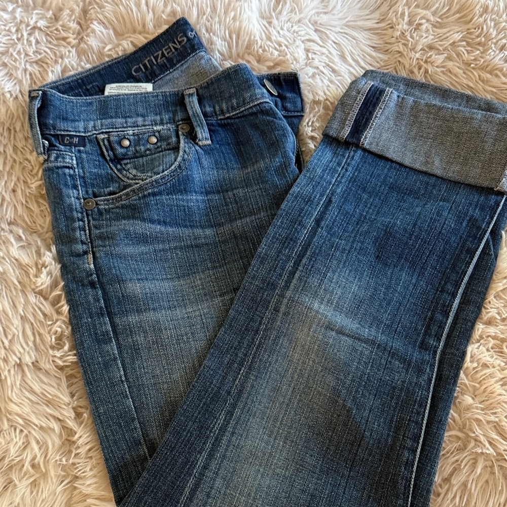 Citizens of Humanity Dark Blue  cropped Straight Leg Jeans size 26